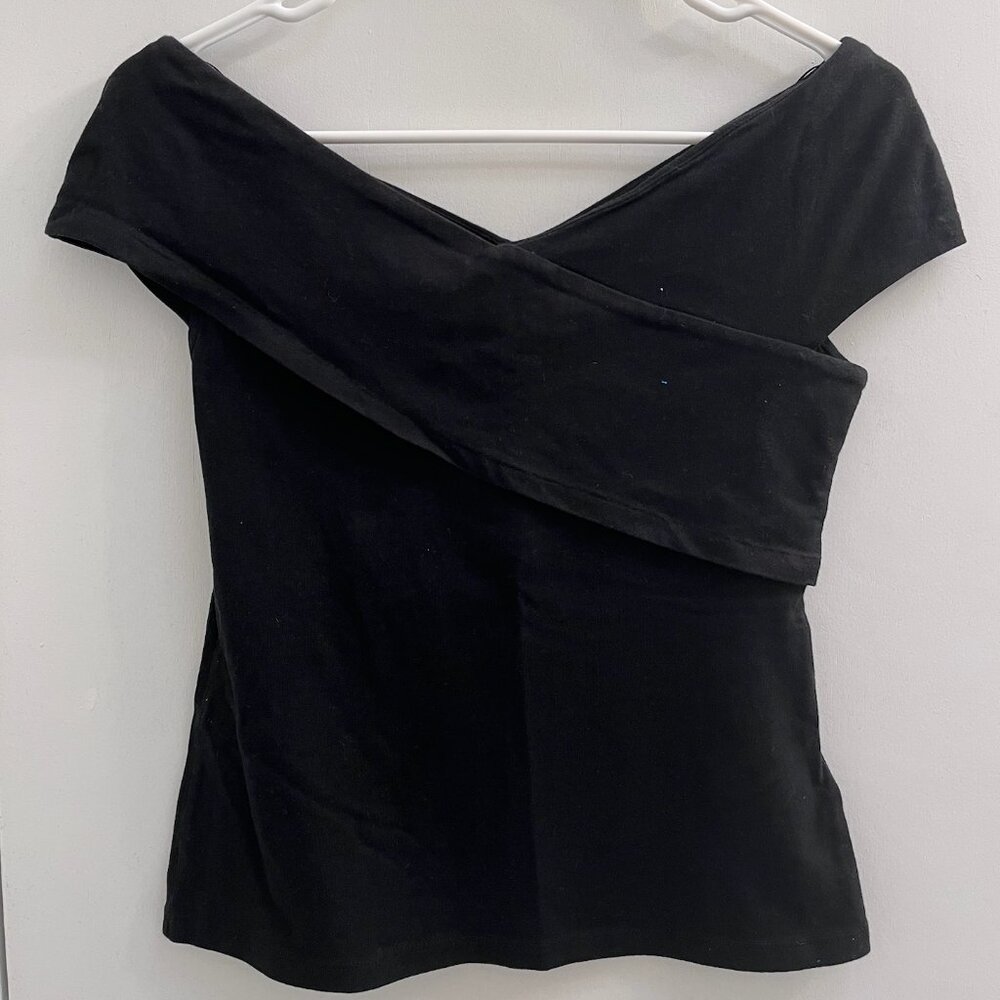 H&M off the shoulder black top